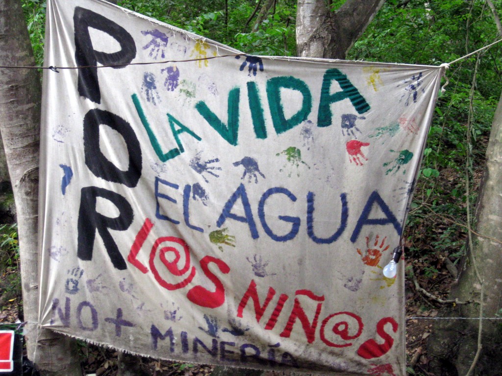 "For Life, For Water, For Children. No more mining." Guatemala