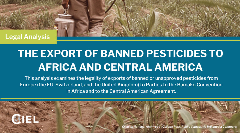 The Export Of Banned Pesticides To Africa And Central America Legal